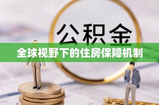 双河全球视野下的住房保障机制