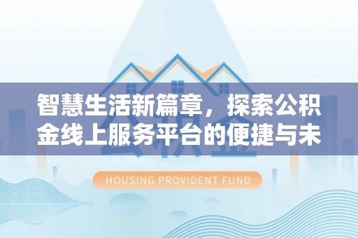 双河智慧生活新篇章，探索公积金线上服务平台的便捷与未来