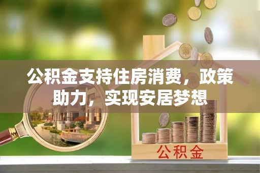 双河公积金支持住房消费，政策助力，实现安居梦想