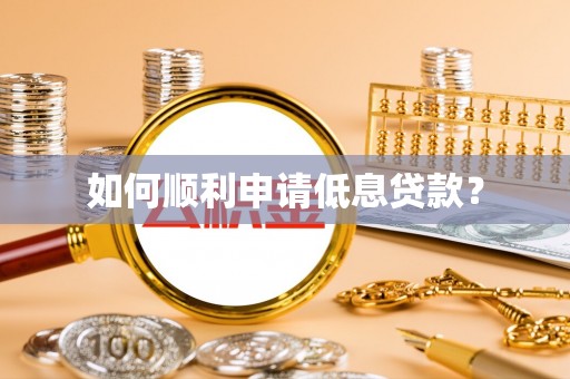 双河如何顺利申请低息贷款？