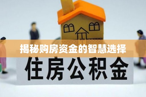 双河揭秘购房资金的智慧选择