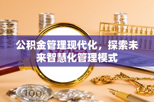 双河公积金管理现代化，探索未来智慧化管理模式