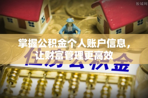 双河掌握公积金个人账户信息，让财富管理更高效