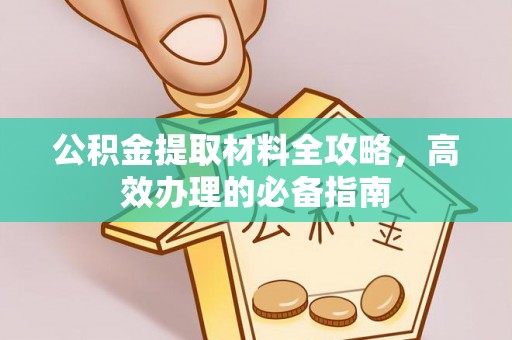双河公积金提取材料全攻略，高效办理的必备指南