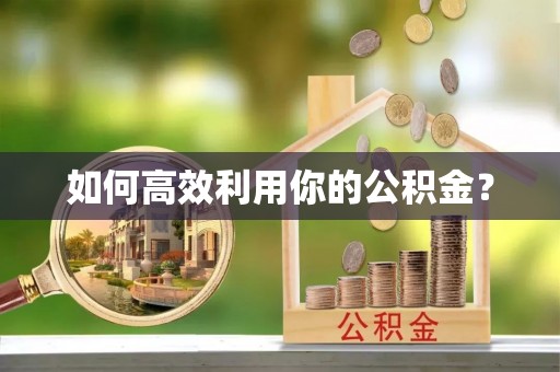 双河如何高效利用你的公积金？